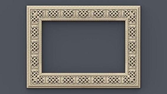 cuadro espejo madera Arte cnc decoración barroco estilo stl hogar casa mueble esculturas 3d print model - Mito3D