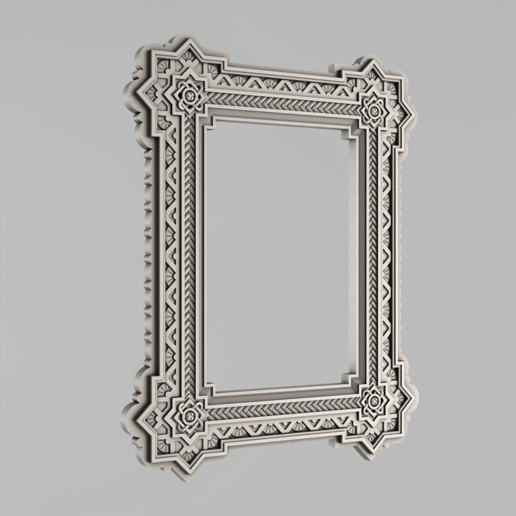 frame mirror russia - 24 house classic decor style arm 3D print model - Mito3D