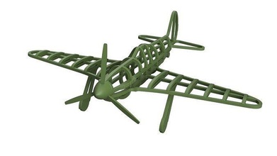 frame model yak-3 aircraft war assembly plane fighter airplane air force yakovlev yak 3 russian structure framework airframe soviet army history gift souvenir legendary famous hobby diy 3d print model - Mito3D