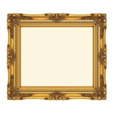 frame picture gold v1 classic baroque victorian retro old vintage antique ancient portrait gallery design carving image museum painting rococo framing house decor 3d print model - Mito3D