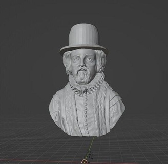Francesco Bacon Bacone shakespeare filosofo statista Cartesio arte sculture 3d print model - Mito3D