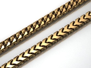 Franco Diamant Schnitt einfach 5 mm Verknüpfung Kette Gold Silber Halskette Armband Schmuck 3dprint druckbar Halsketten 3d print model - Mito3D