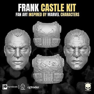 frank castle kit 3d printable file action figures marvel punisher figure legends classified gi joe character superhero vest gear games toys 3d print model - Mito3D