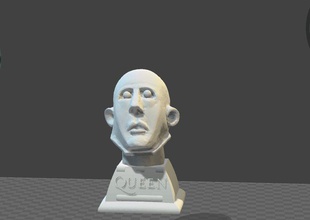 frank robot queen tribute headbust paperweight kelly freas cover android head bust house accessories 3d print model - Mito3D