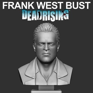 frank west dead rising bust frankwest deadrising character 3dporint likeness xbox game videogame capcom xbox360 sculpt art sculptures livingdead 3d print model - Mito3D