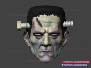 Frankenstein Cosplay Maske Monster Halloween Helm Grusel Zombie 3d print model - Mito3D