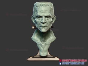 Frankenstein Monster Skulptur Büste stl Datei Halloween Zombie 8 Tausend Kreatur Tier Grusel Apokalypse Drachen Kopf scifi Dämon 3d print model - Mito3D