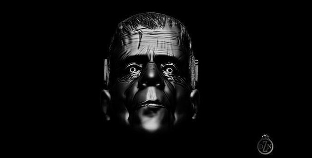 Frankenstein squillare gioielleria zbrush karloff scolpire argento mostro scultura stampabile cast resina sla lcd ritratto arte testa vampiro dracula frankenstien anelli 3d print model - Mito3D