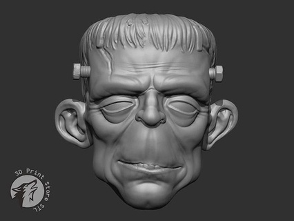 Frankestein maske hayran Sanat Kostüm oyunu Aksesuarlar Yazdır maga cadılar bayramı kask süper kahraman ekipman Frankenstein korku zombi canavar kostüm komik oyunlar oyuncaklar oyun 3d print model - Mito3D