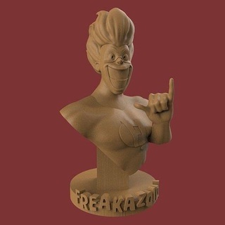 freakazoide busto Arte escultura figurilla fenomenoide ikaroghandiny ícaro Gandhi warner decoración personaje esculturas interior Clásico retro diestro Internet 90s 3d print model - Mito3D