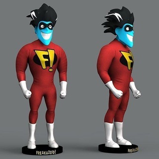 freakazoid fenomenoide toy cartoon tv series figure superhero art sculptures 3d print model - Mito3D
