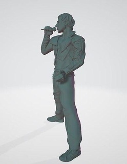 Freddie Merkur rot Jacke Königin Mode Wembley brian Mercury briamay Kunst Skulpturen 3d print model - Mito3D