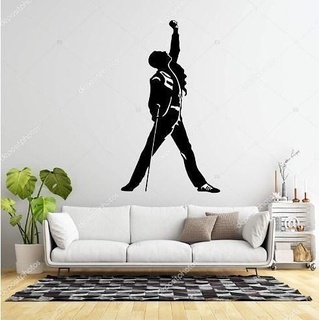 freddie mercury wall sculpture stencil art wallsculpture freddiemercury rock queen decoration sculptures 3d print model - Mito3D