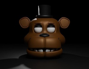 freddy tête fnaf jeu horreur ours effrayant jeux jouets 3d print model - Mito3D