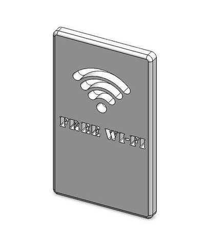 free wi-fi sign home 3dprint wi fi diy symbol house furniture 3d print model - Mito3D