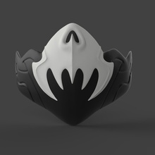 freefire könig schädel maske gesicht spiel skingskull 3dprint wimperntusche 3dmodeling 3dmodel 3d hobby diy 3d print model - Mito3D