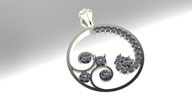 libre pendentif bijoux gratuit la matrice belle le platine gem joyau stl 3dm gemvision cad 3dprint diamant précieux jewelcad jcad pendentifs 3d print model - Mito3D