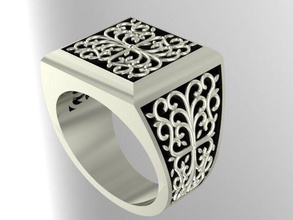 Lanza libre hombre anillos mans anillo oro platino joyería joya manrings personaje plata imprimible diamante anatomía matriz rinoceronte diseño hombres compromiso 3d print model - Mito3D