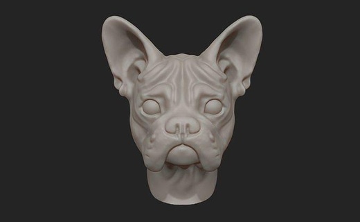 french bulldog bust-necklace 3d print art sculpture figure dog animals cat animal bust necklace bulldog french bull sculptures husky boxer toro rottweiler pitbull french bulldog art sculpture boxer dog french bulldog pitbull dog  3d print model - Mito3D