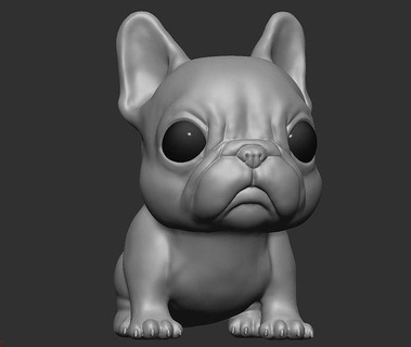 french bulldog cute puppy animal dog kitty pup model pug pet mammal canine puppies doll art sculptures 3d print model - Mito3D