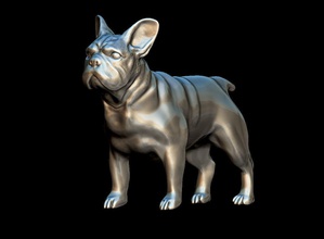 francese bulldog animale cucciolo natura cane domestico carina 3d stampabile miniatura animali mammifero prescolare rottweiler gioielleria ciondoli perro frances argento 3d print model - Mito3D
