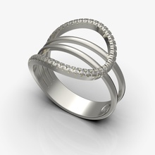 francês anel diamante 3djewelry brilhante cafajeste noivado moda gema ouro platina joalheria impressão joia cera precioso casamento comprar luxo moagem presente argolas 3d print model - Mito3D
