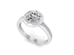 f jewelry ring diamond gem engagement wedding rings 3d print model - Mito3D