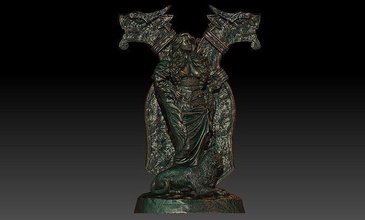 freya statuette freyja viking goddess asatru girl statue art sculptures 3d print model - Mito3D