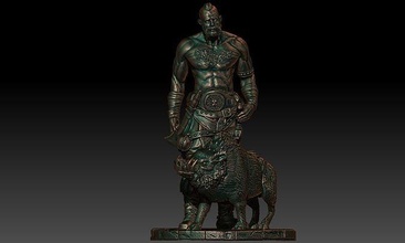 Freyr estatuilla vikingo Dios asatru Arte imprimible esculturas 3d print model - Mito3D