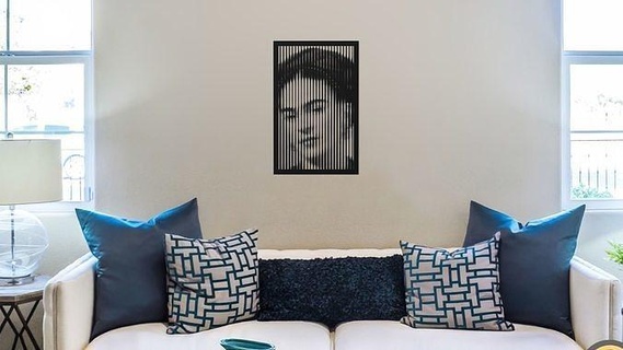 Frida pop hollywood demi teinte art portrait mur autocollant célébrité panneau image Cadre artiste populaire célèbre 3d print model - Mito3D
