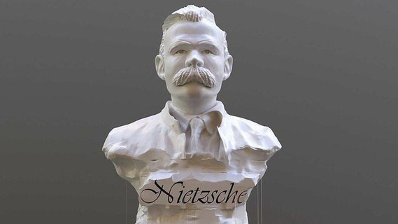 friedrich nietzsche bust printable sculpture statue art filosofy filosofia god dead man sculptures 3d print model - Mito3D