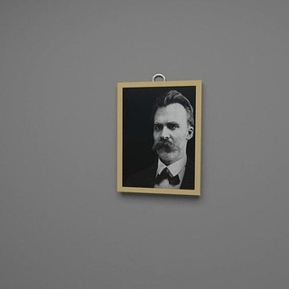 friedrich Nietzsche parete telaio Friedrich filosofo filosofia arte 3d print model - Mito3D