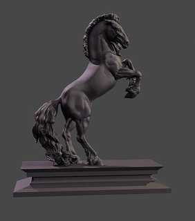 friesian horse 3d print model animal animals sculpture printable art highpoly figures 3dprint statue miniatures horses sculptures 3d print model - Mito3D