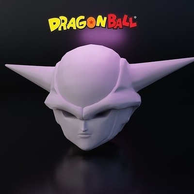 frieza 1st form kostüm oyunu kask stl ejder topu dbz 3dprint 2023 figür e boya 3dprinting moda 3d print model - Mito3D