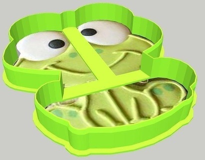 kurbağa kurabiye kesici karakurbağası hayvan hayvanat bahçesi mutfak bisküvi ev yemek 3d print model - Mito3D