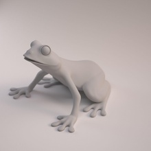 frosch modell amphibie amphibien tier tiere highpoly obj tierwelt kröte vray kunst skulpturen 3d print model - Mito3D