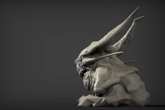kurbağa Prens karanis sanat artchallenge büstü heykel yaratık fantezi lore mitoloji <url> heykeller 3d print model - Mito3D