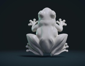 rana listo para imprimir art agua lily bog la el sapo los anfibios las esculturas 3d print model - Mito3D