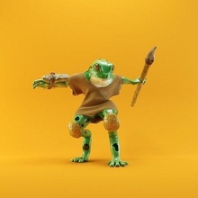 frog warrior 2 poses miniatures dungeon dragons dungeonanddragons 3dprinting miniature wargames tabletop toy gametoy board fantasy printable character games toys jungle animal 3d print model - Mito3D