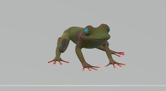 Frosch kurbağa hayvanlar Animel yağmur ormanı Sanat heykeller 3d print model - Mito3D