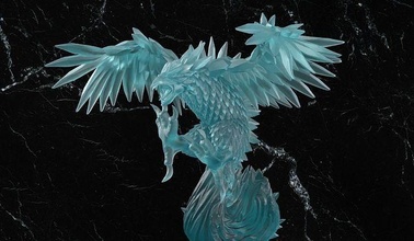 frost or crystal phoenix ice frostheart tabletop miniature wargaming rpg ttrpg roleplaying game dungeons dragons pathfinder warhammer games toys board 3d print model - Mito3D