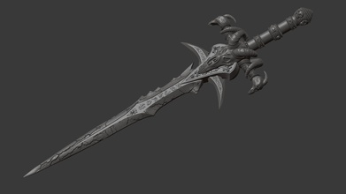 frostmourne lich king arthas sword warcraft stl cosplay 3d world of wow hobby diy 3d print model - Mito3D