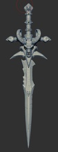 frostmourne dünya of warcraft vay savaş bıçak kılıç zengin kral oyunlar oyuncaklar 3d print model - Mito3D