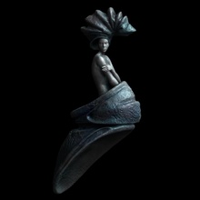 congelé temps sculpture art nu statue sombre figurine corps monochrome sculptures 3d print model - Mito3D