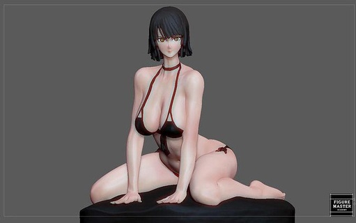 fubuki nuotare completo uomo anime punch carattere ragazza arte sculture 3d print model - Mito3D