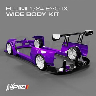 fujimi mitsubishi evo ix custom wide body kit jdm car modelkit evolution 9 pd24 racing drift tamiya revell diecast mkiv rcdrift hobby diy automotive 3d print model - Mito3D