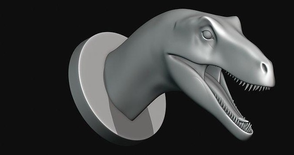 fukuiraptor cabeça dinossauro impressão 3d modelo imprimível arte esculturas 3d print model - Mito3D