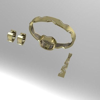ful impostato gioielleria oro stampabile squillare braccialetto collana 3d braccialetti 3d print model - Mito3D