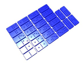 full sized domino spiel stück würfel dominosteine spiele spielzeuge 3d print model - Mito3D
