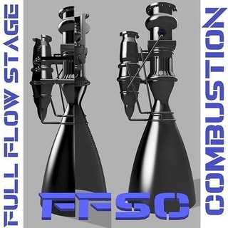completo fluir escenificado combustión motor cohete ilustración tecnología Ciencias astronomía física 3d print model - Mito3D